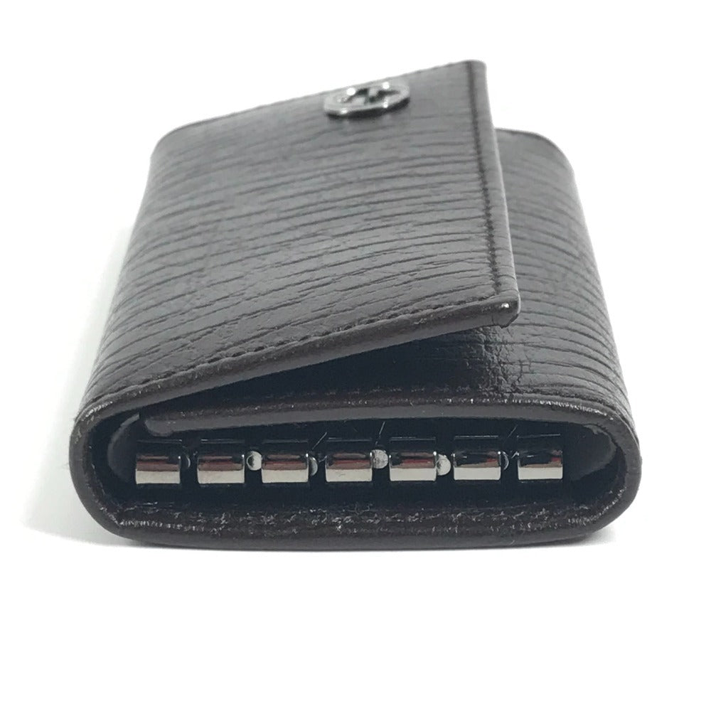 GUCCI 115225 ヴィンテージ GG インターロッキングG 6連 鍵 キーケース レザー ユニセックス ブラウン