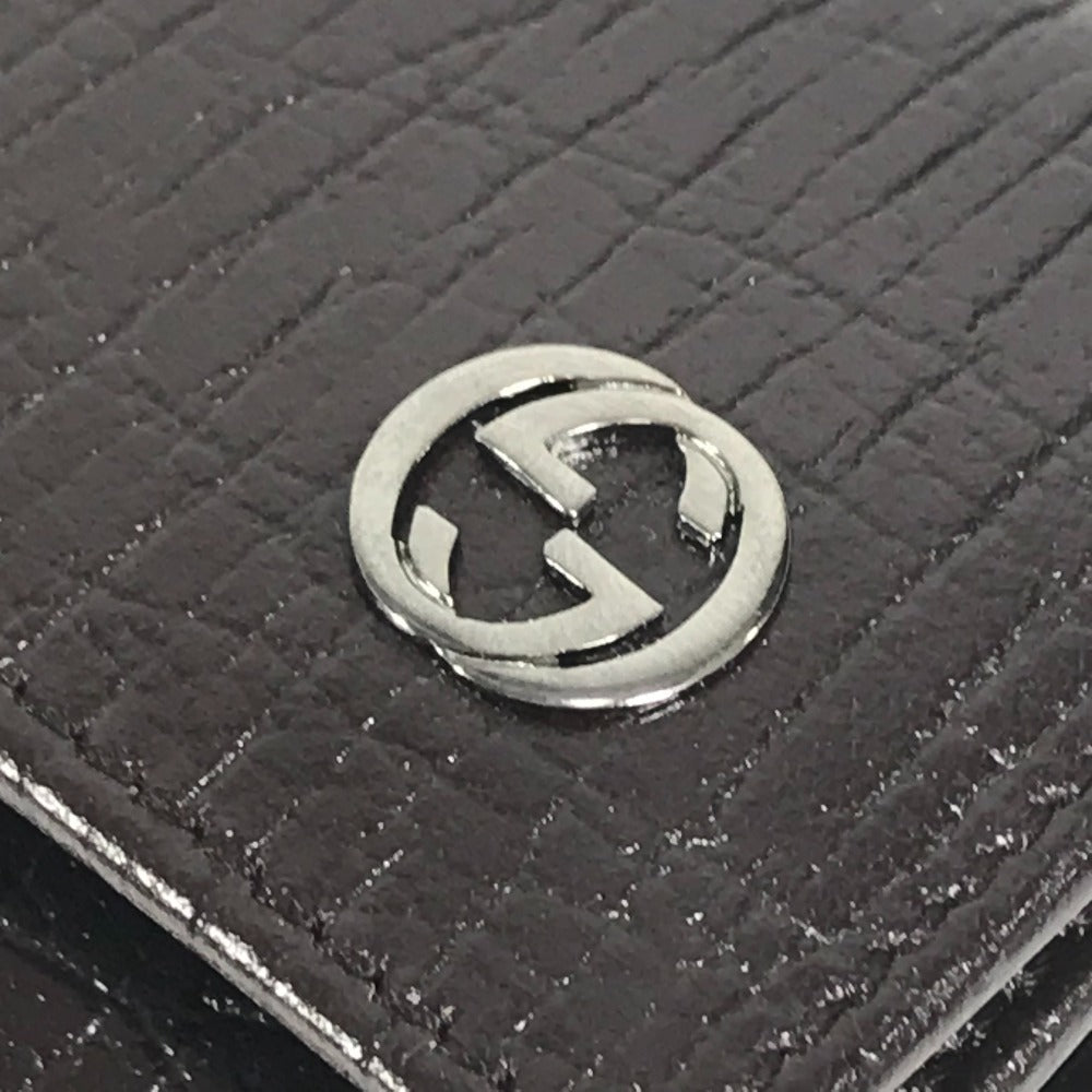 GUCCI 115225 ヴィンテージ GG インターロッキングG 6連 鍵 キーケース レザー ユニセックス ブラウン