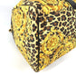 VERSACE ヴィンテージ レオパード 豹 ヒョウ カバン ハンドバッグ トラベルバッグ 旅行バッグ ボストンバッグ PVC/レザー ユニセックス イエロー