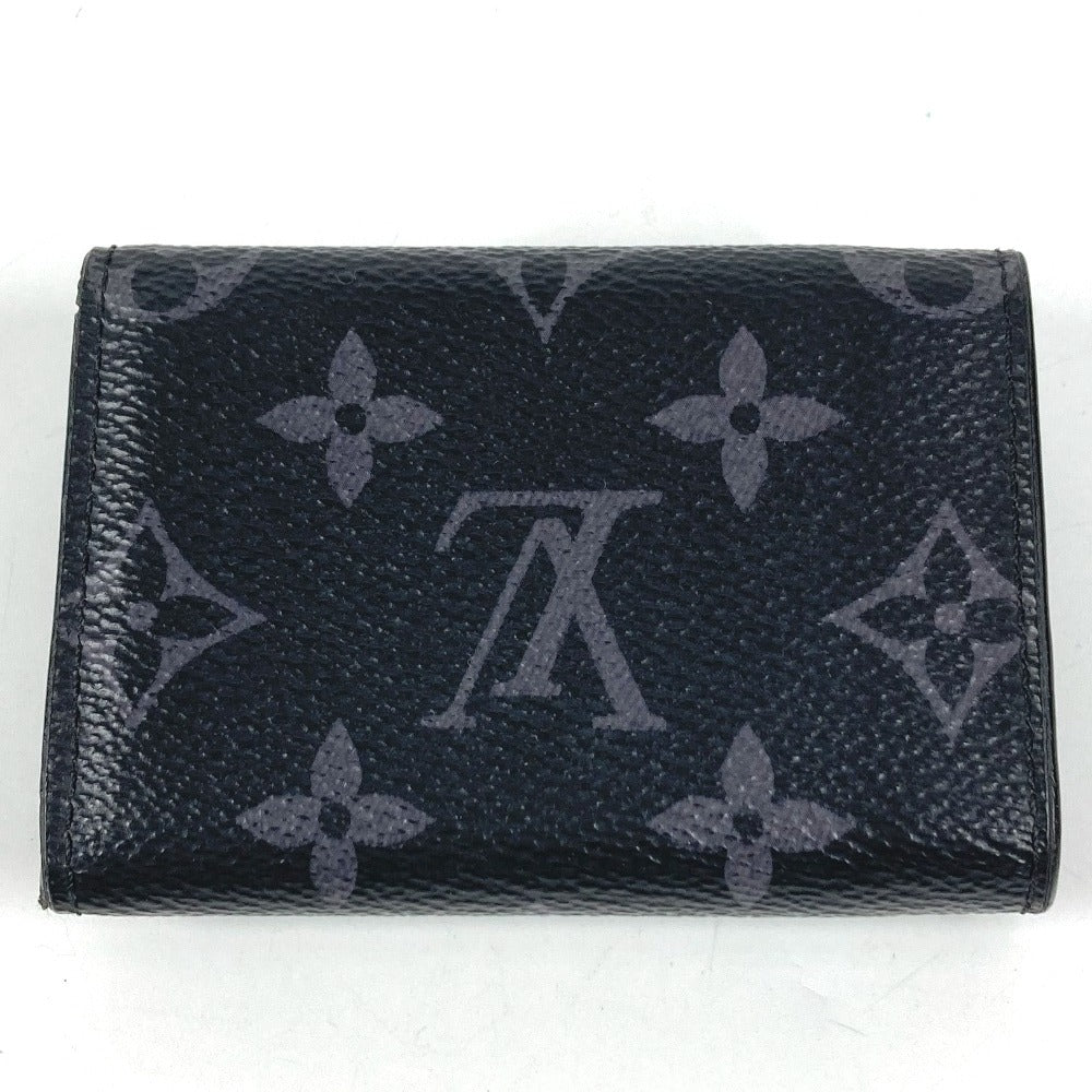 LOUIS VUITTON M45417 Monogram Eclipse Discovery Compact Wallet, Tri-fold Wallet, Monogram Eclipse Canvas, Unisex, Black