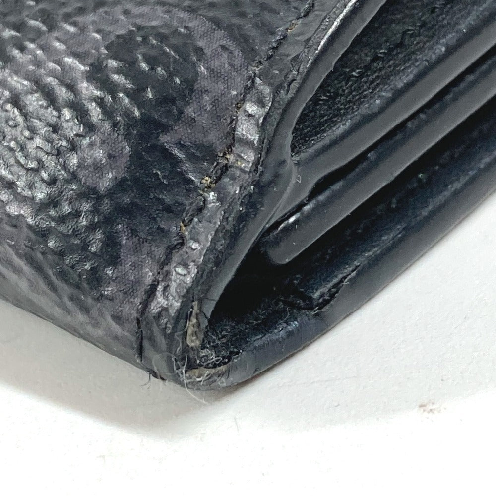 LOUIS VUITTON M45417 Monogram Eclipse Discovery Compact Wallet, Tri-fold Wallet, Monogram Eclipse Canvas, Unisex, Black