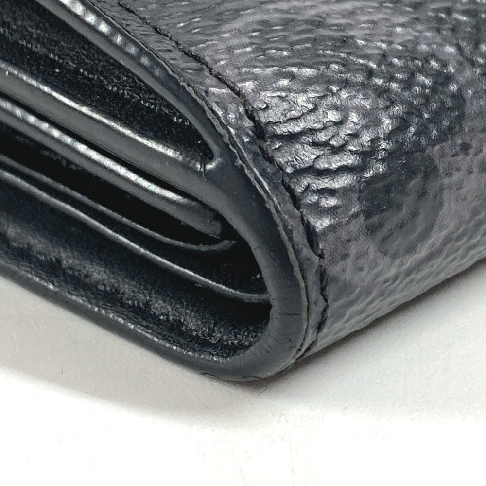 LOUIS VUITTON M45417 Monogram Eclipse Discovery Compact Wallet, Tri-fold Wallet, Monogram Eclipse Canvas, Unisex, Black
