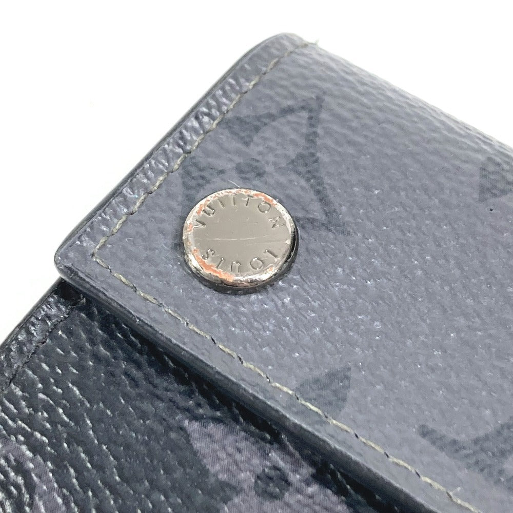 LOUIS VUITTON M45417 Monogram Eclipse Discovery Compact Wallet, Tri-fold Wallet, Monogram Eclipse Canvas, Unisex, Black
