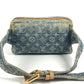 LOUIS VUITTON M95347 Monogram Denim Bum Bag, Crossbody Bag, Waist Bag, Monogram Denim Canvas, Women's, Blue