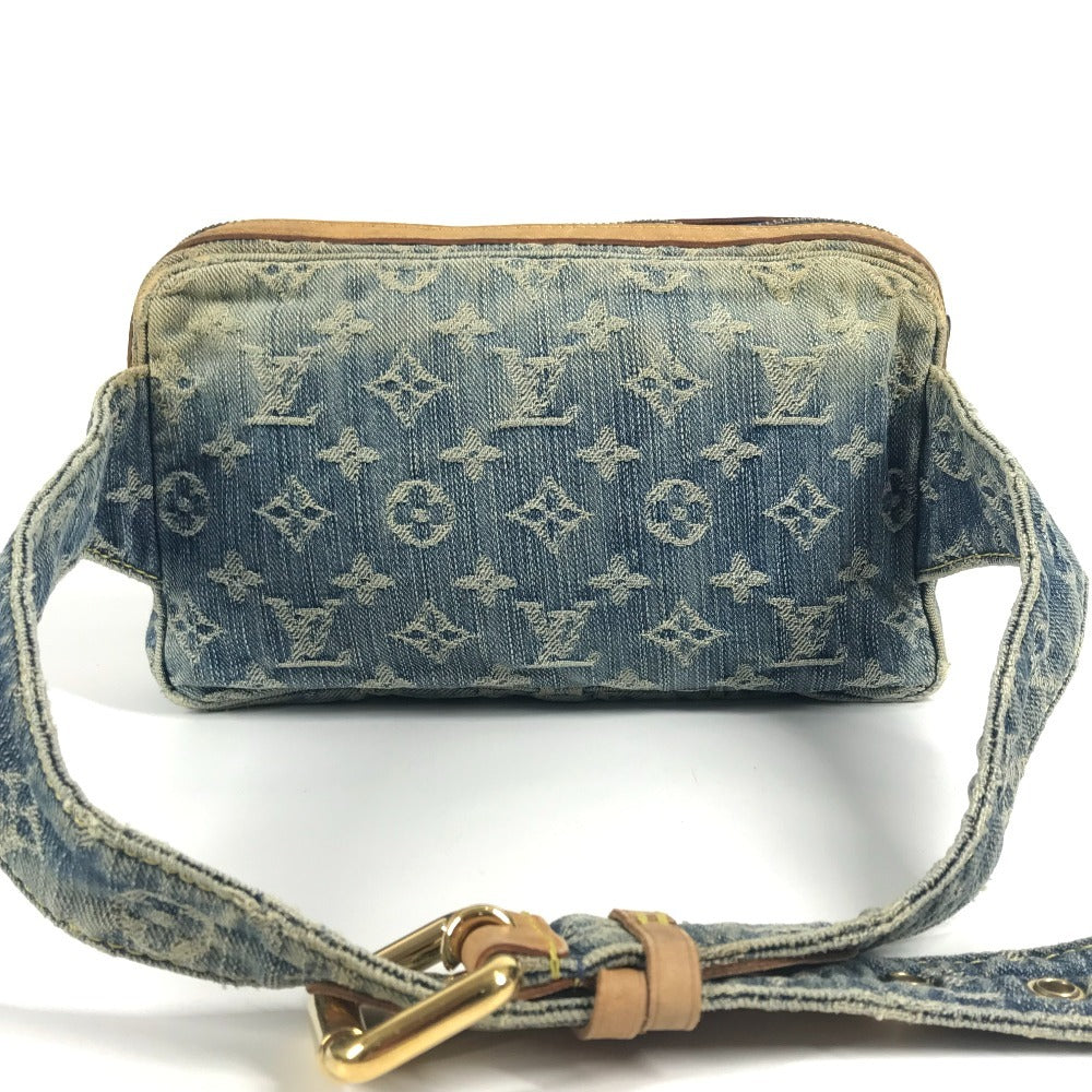 LOUIS VUITTON M95347 Monogram Denim Bum Bag, Crossbody Bag, Waist Bag, Monogram Denim Canvas, Women's, Blue