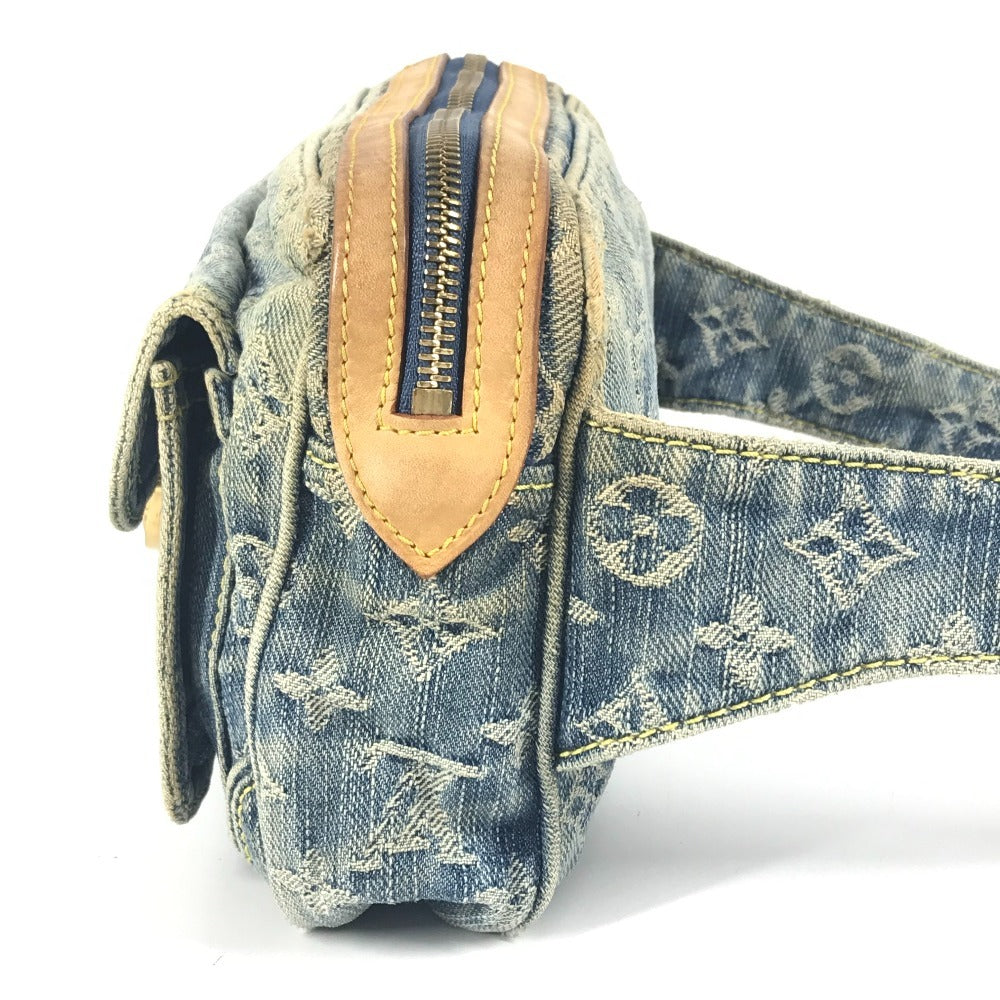LOUIS VUITTON M95347 Monogram Denim Bum Bag, Crossbody Bag, Waist Bag, Monogram Denim Canvas, Women's, Blue