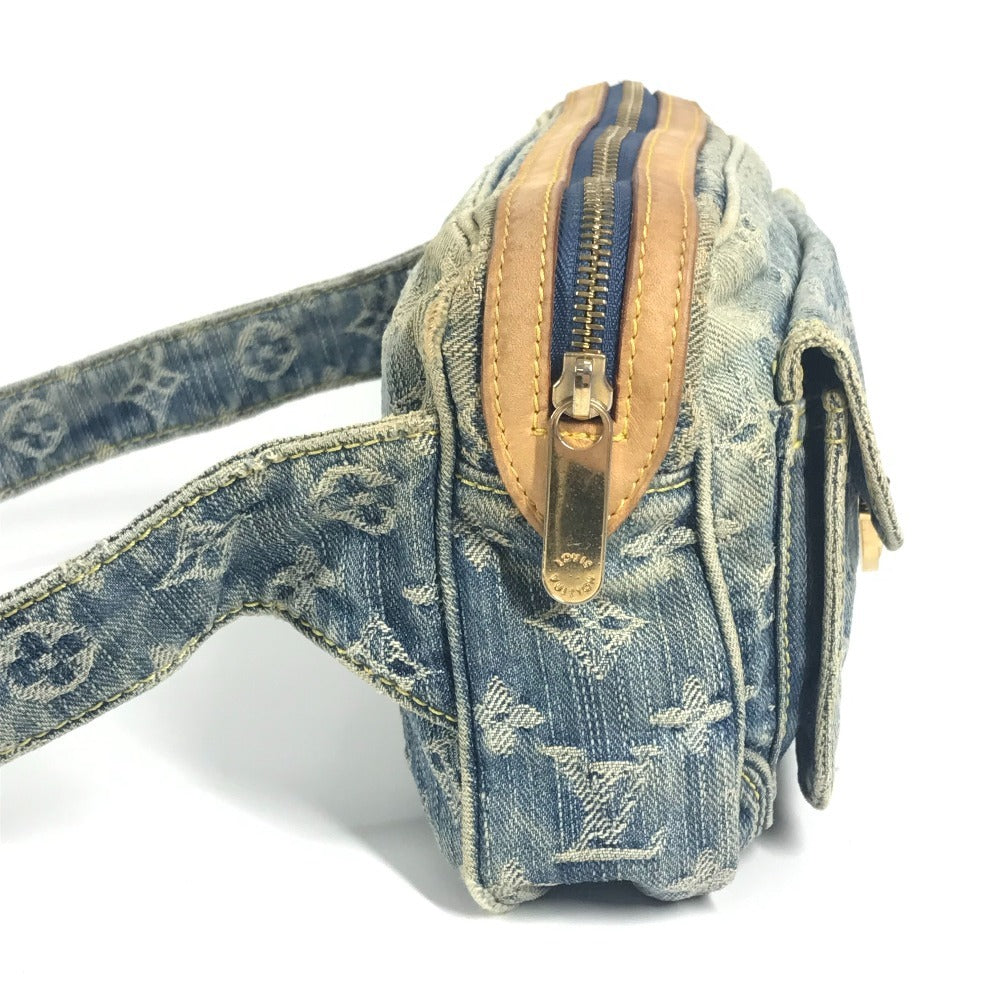 LOUIS VUITTON M95347 Monogram Denim Bum Bag, Crossbody Bag, Waist Bag, Monogram Denim Canvas, Women's, Blue