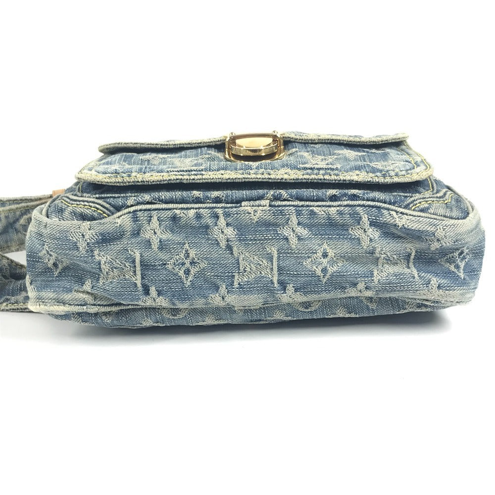 LOUIS VUITTON M95347 Monogram Denim Bum Bag, Crossbody Bag, Waist Bag, Monogram Denim Canvas, Women's, Blue