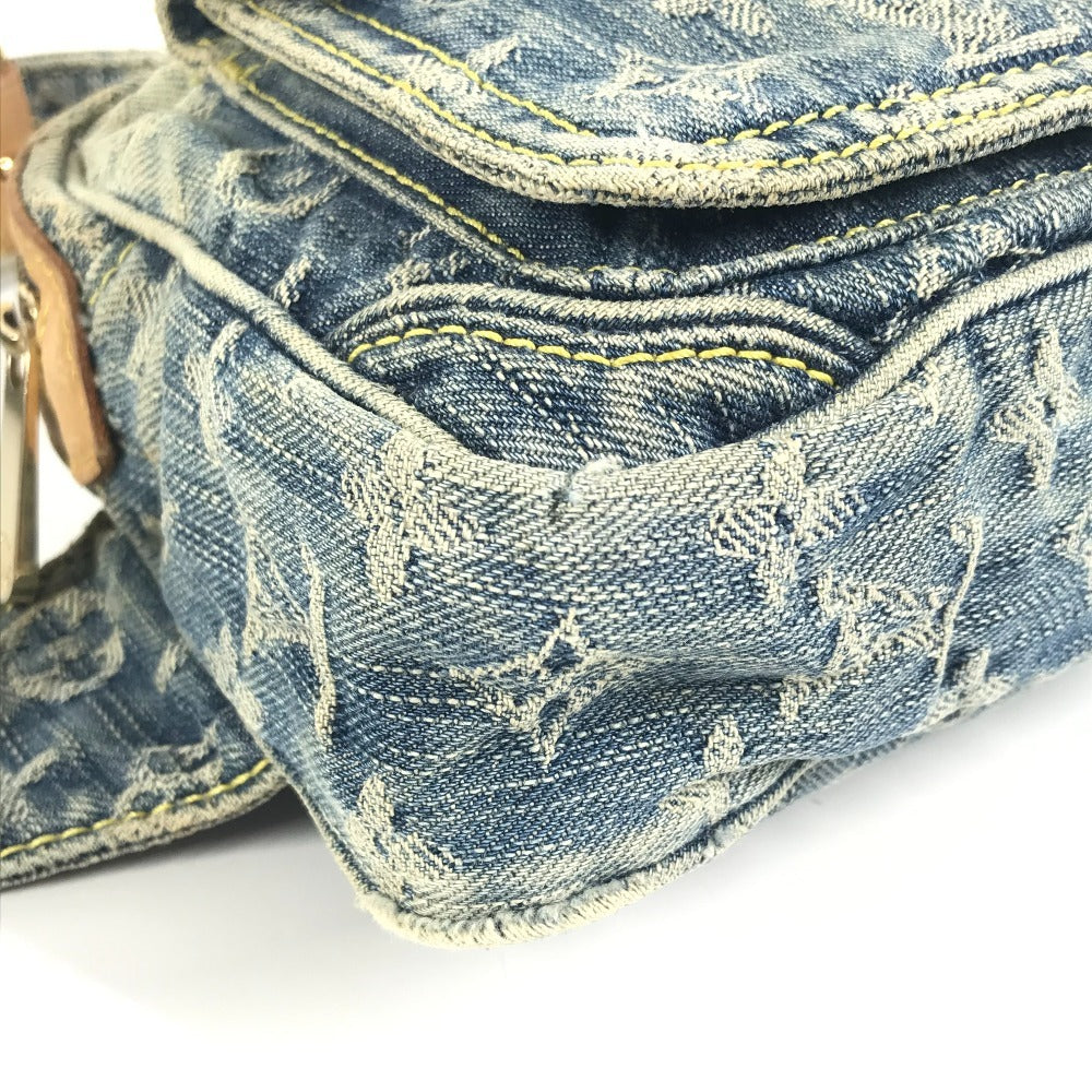 LOUIS VUITTON M95347 Monogram Denim Bum Bag, Crossbody Bag, Waist Bag, Monogram Denim Canvas, Women's, Blue