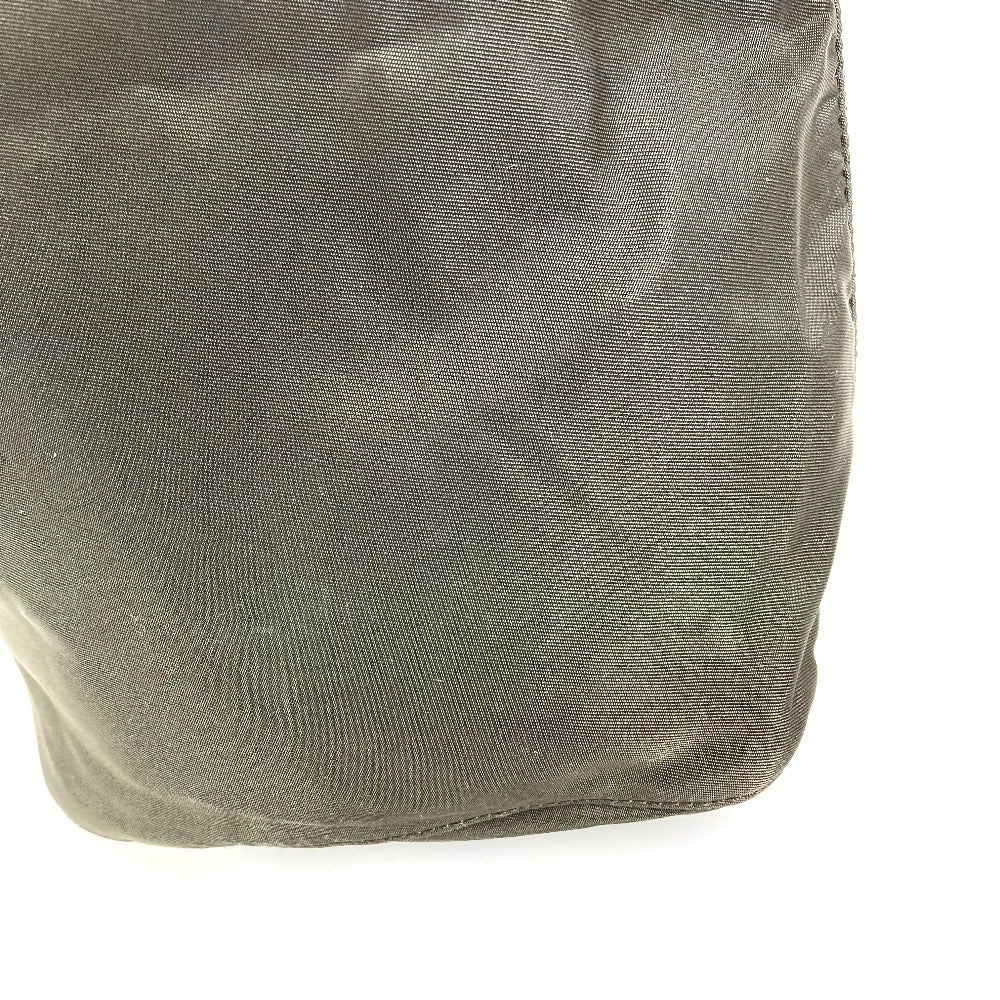 PRADA 巾着ポーチ トライアングルロゴ 三角ロゴ プレート マルチポーチ ポーチ ナイロン ユニセックス カーキ