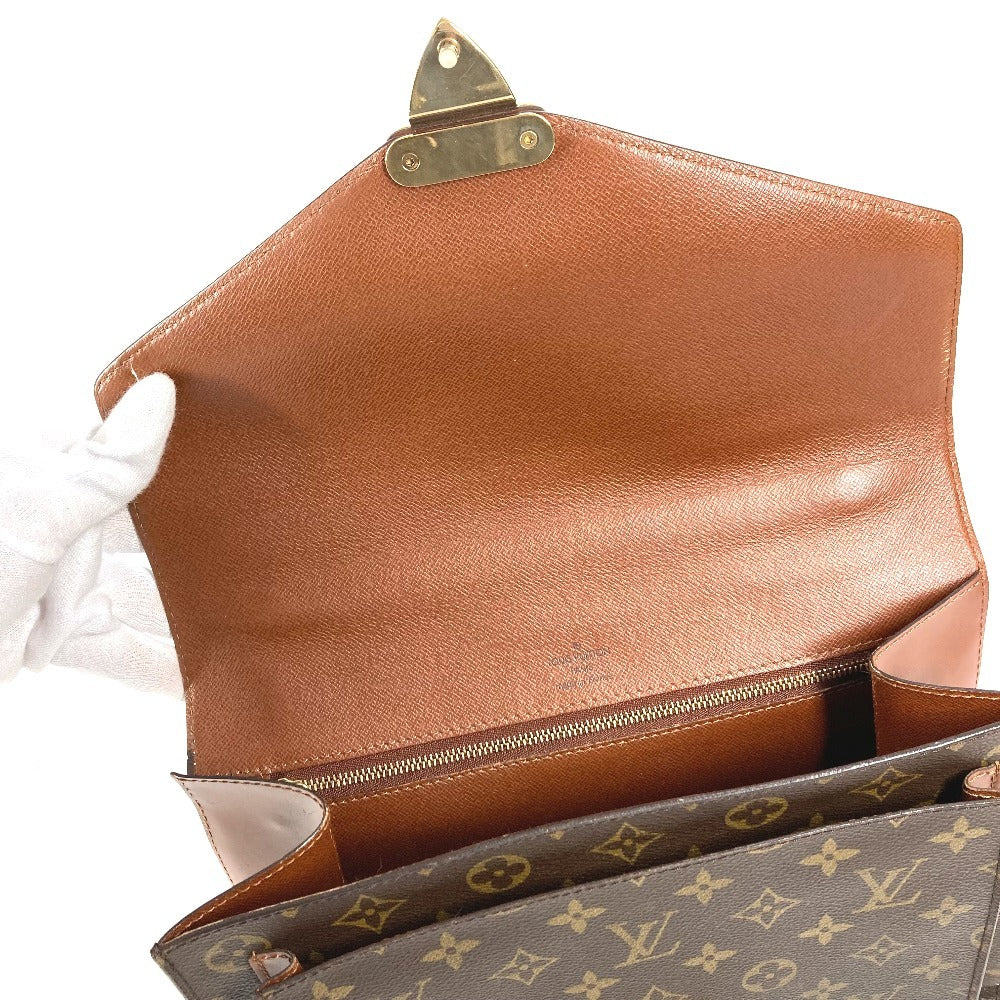 LOUIS VUITTON M51185 Monogram Monceau 28 Flap Document Bag Handbag in Monogram Canvas, Unisex, Brown
