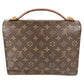 LOUIS VUITTON M51185 Monogram Monceau 28 Flap Document Bag Handbag in Monogram Canvas, Unisex, Brown