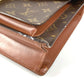 LOUIS VUITTON M51185 Monogram Monceau 28 Flap Document Bag Handbag in Monogram Canvas, Unisex, Brown