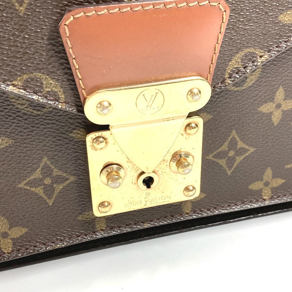 LOUIS VUITTON M51185 Monogram Monceau 28 Flap Document Bag Handbag in Monogram Canvas, Unisex, Brown