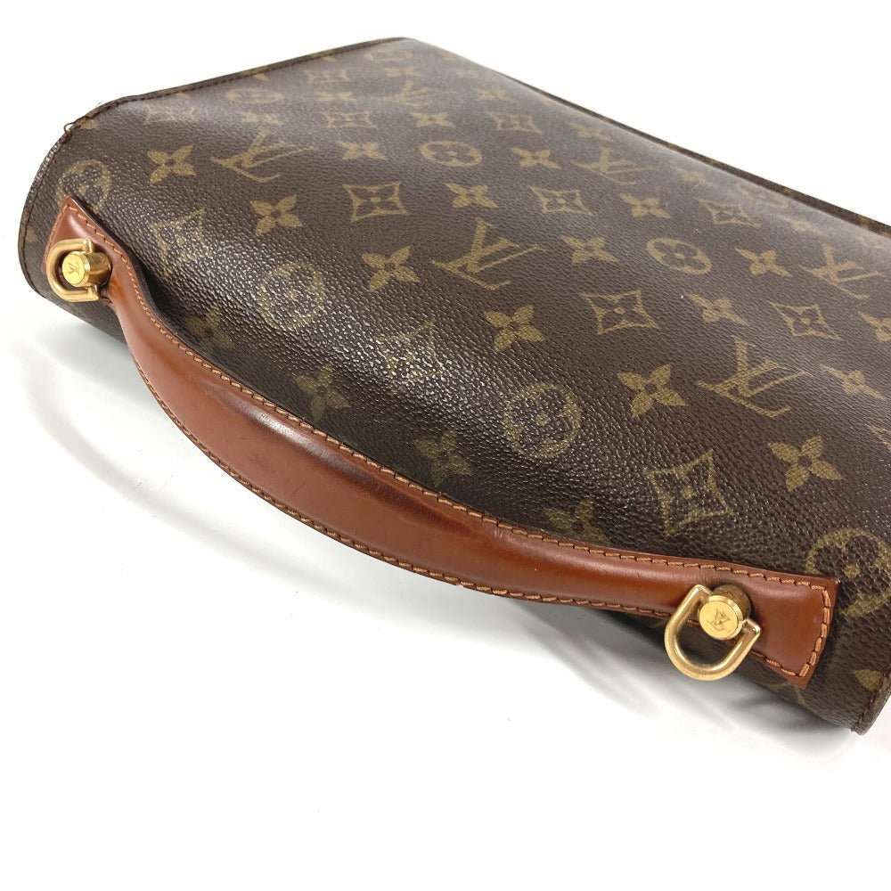 LOUIS VUITTON M51185 Monogram Monceau 28 Flap Document Bag Handbag in Monogram Canvas, Unisex, Brown