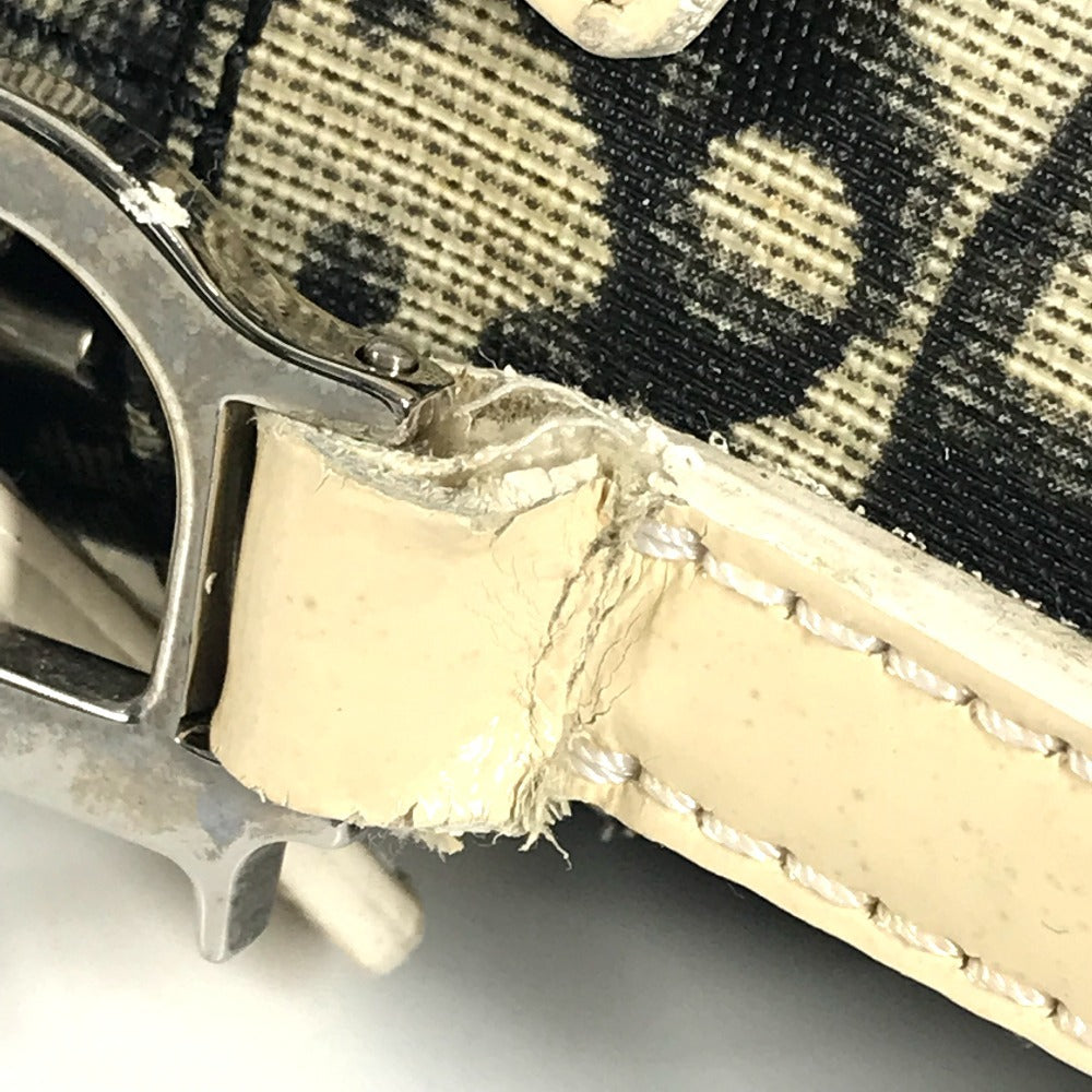 Dior トロッター NO1 ロゴ カバン 斜め掛け ポシェット ショルダーバッグ PVC ユニセックス ブラック