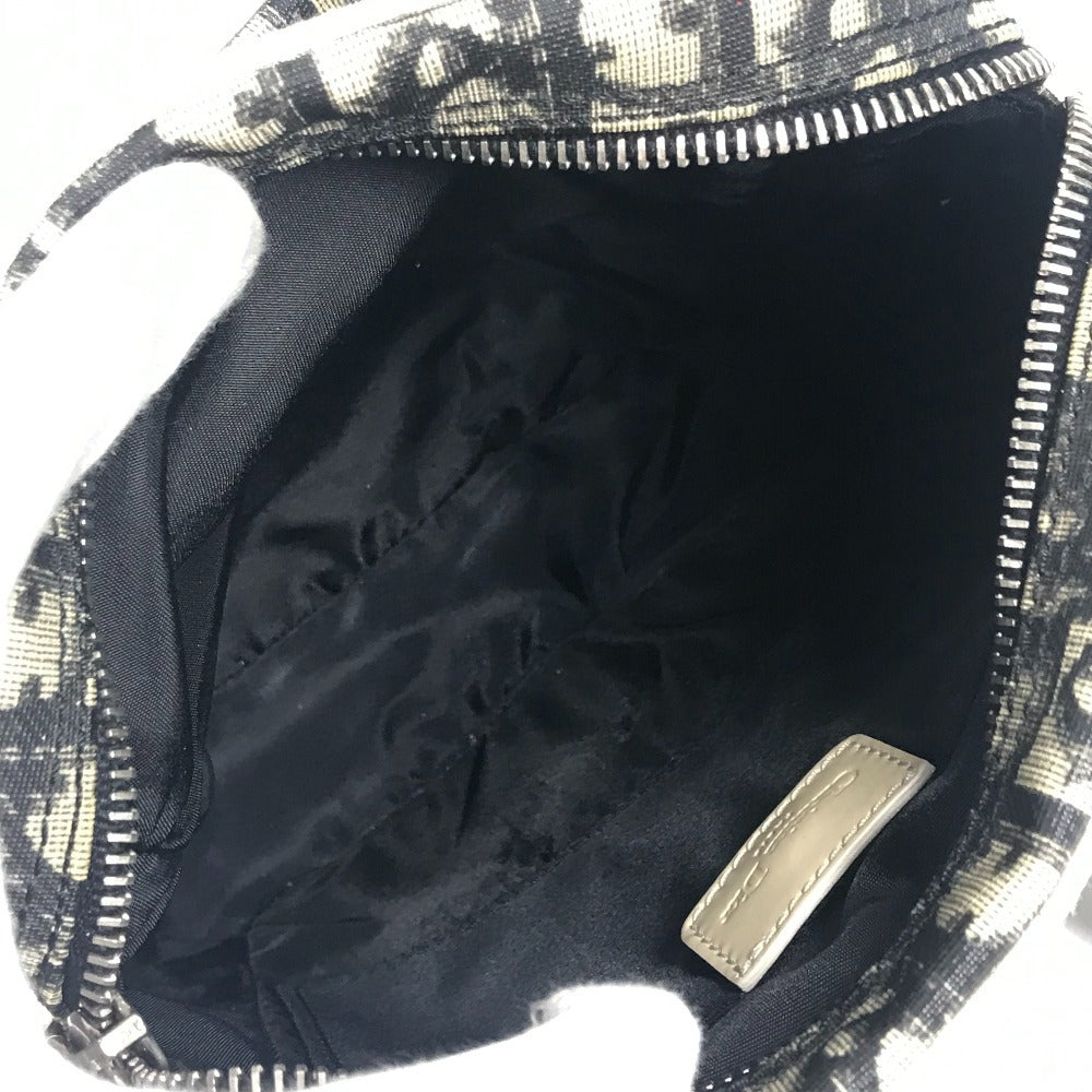Dior トロッター NO1 ロゴ カバン 斜め掛け ポシェット ショルダーバッグ PVC ユニセックス ブラック