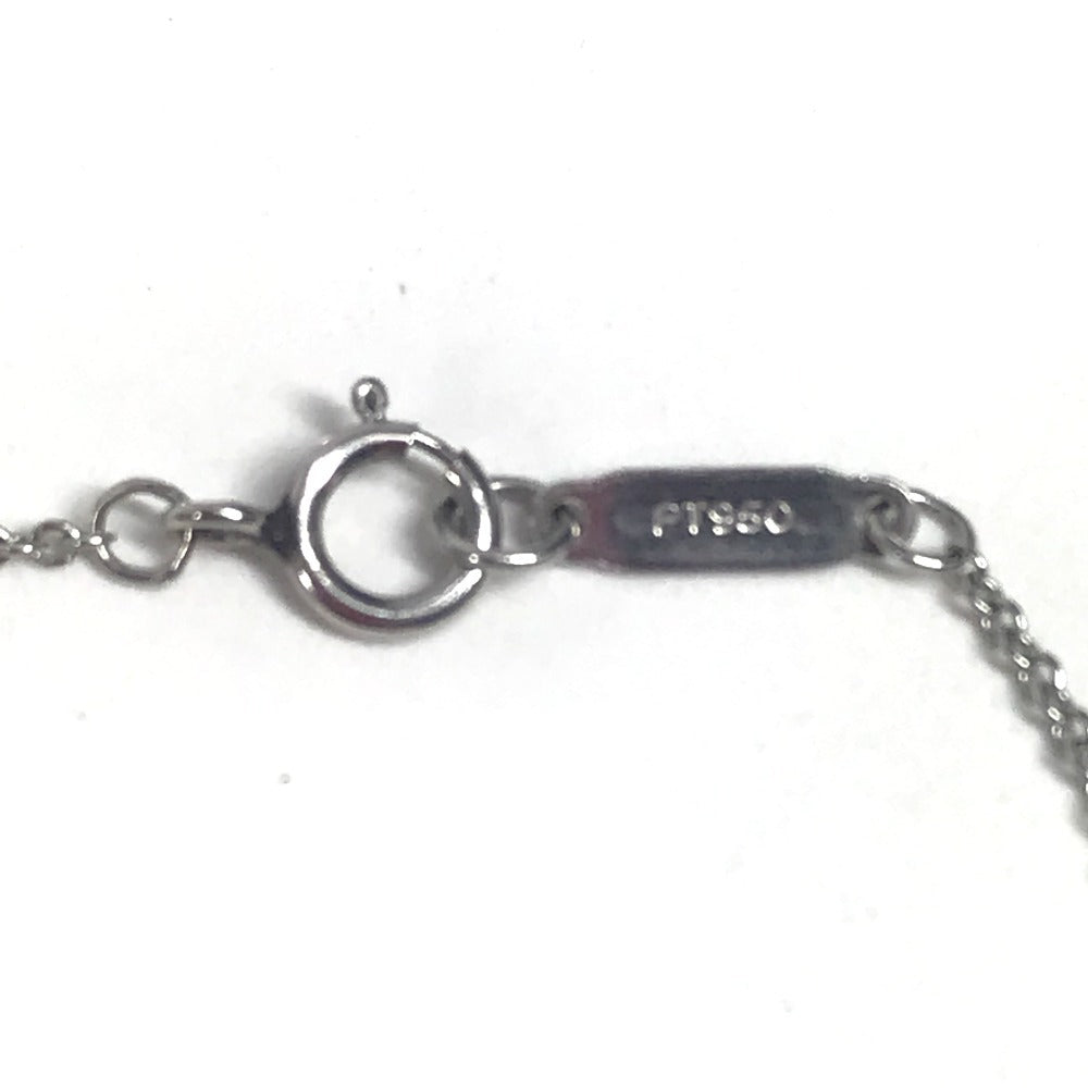 TIFFANY & Co. Platinum NY Plate Diamond New York Jewelry Accessory Chain Necklace, Pt950, Women's, Silver