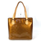 LOUIS VUITTON M91122 Monogram Vernis Houston Shoulder Bag/Tote Bag in Monogram Vernis Canvas, Women's, Bronze/Brown
