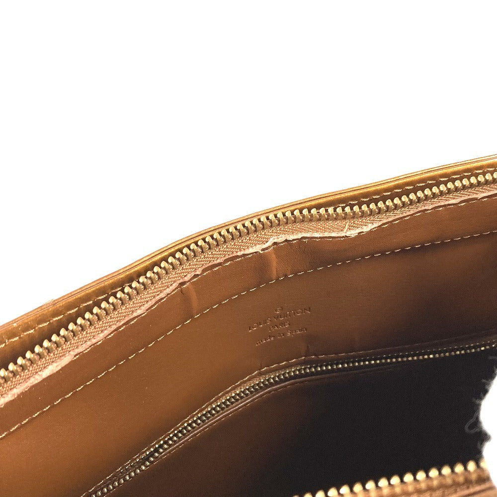 LOUIS VUITTON M91122 Monogram Vernis Houston Shoulder Bag/Tote Bag in Monogram Vernis Canvas, Women's, Bronze/Brown