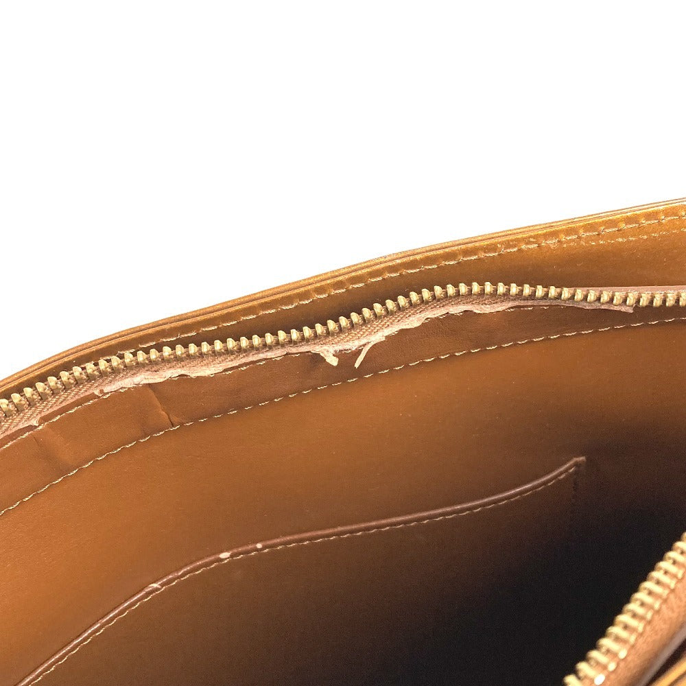 LOUIS VUITTON M91122 Monogram Vernis Houston Shoulder Bag/Tote Bag in Monogram Vernis Canvas, Women's, Bronze/Brown