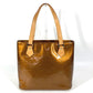 LOUIS VUITTON M91122 Monogram Vernis Houston Shoulder Bag/Tote Bag in Monogram Vernis Canvas, Women's, Bronze/Brown