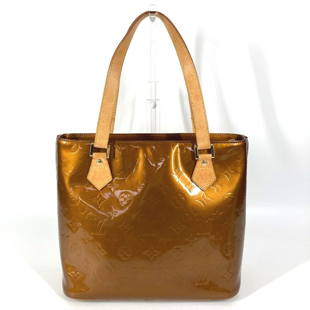 LOUIS VUITTON M91122 Monogram Vernis Houston Shoulder Bag/Tote Bag in Monogram Vernis Canvas, Women's, Bronze/Brown
