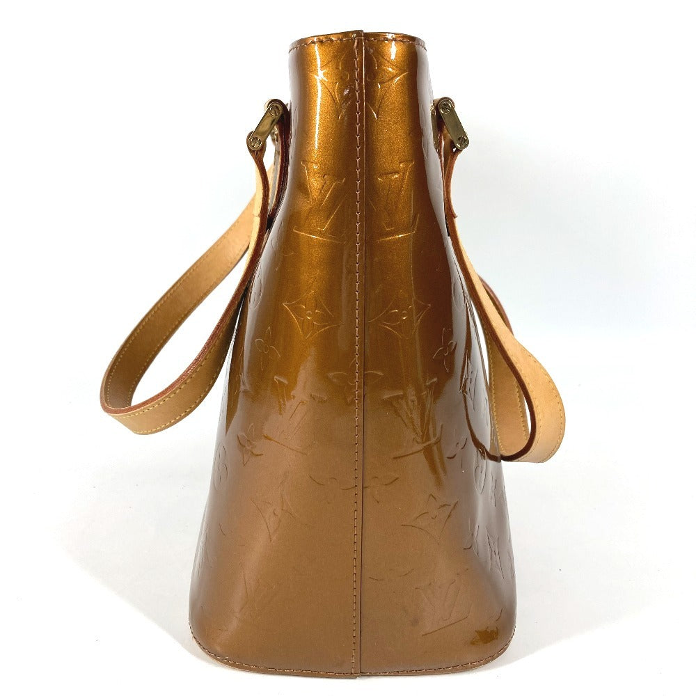 LOUIS VUITTON M91122 Monogram Vernis Houston Shoulder Bag/Tote Bag in Monogram Vernis Canvas, Women's, Bronze/Brown