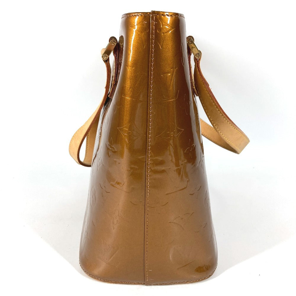LOUIS VUITTON M91122 Monogram Vernis Houston Shoulder Bag/Tote Bag in Monogram Vernis Canvas, Women's, Bronze/Brown