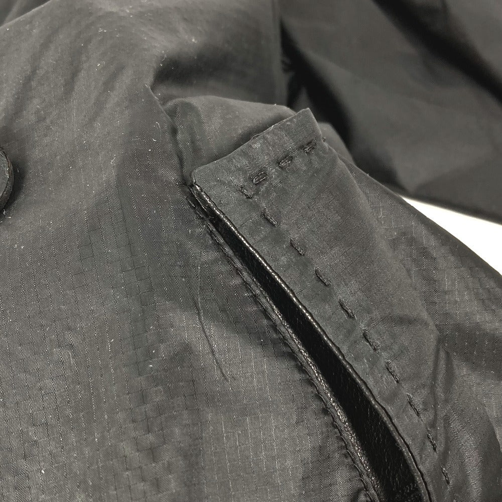 FENDI Selleria Logo Belted Long Sleeve Trench Coat in Black Nylon