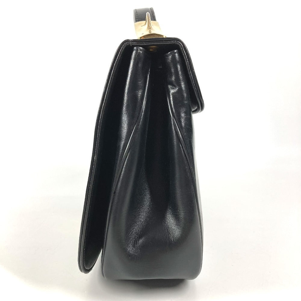 Dior ヴィンテージ CDロゴ カバン フラップ がま口コインケース 財布 小銭入れ ハンドバッグ レザー ユニセックス ブラック