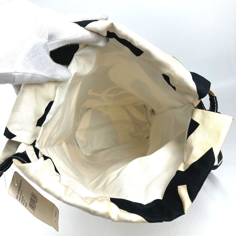 CHANEL CC Coco Mark Drawstring Bag, Shoulder Bag, Cotton, Women's, White