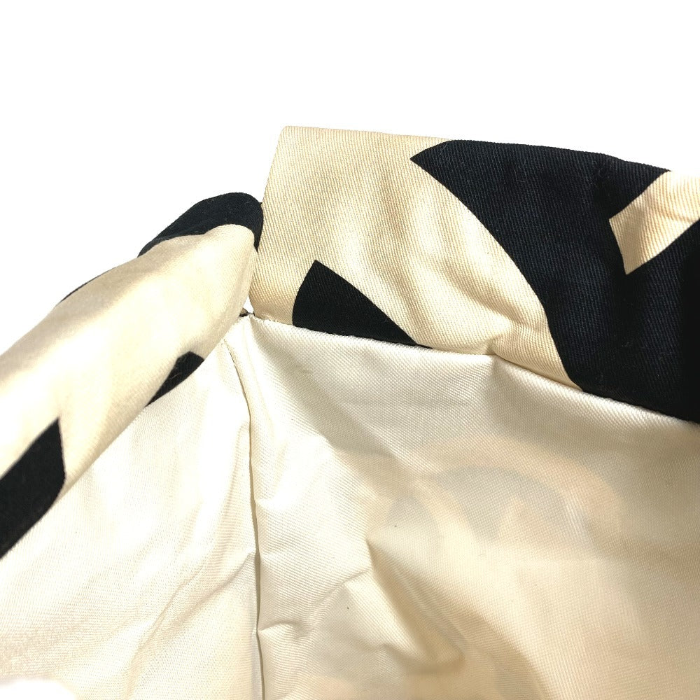 CHANEL CC Coco Mark Drawstring Bag, Shoulder Bag, Cotton, Women's, White