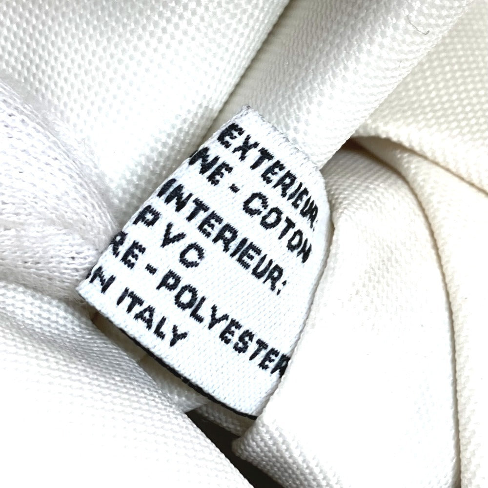 CHANEL CC Coco Mark Drawstring Bag, Shoulder Bag, Cotton, Women's, White