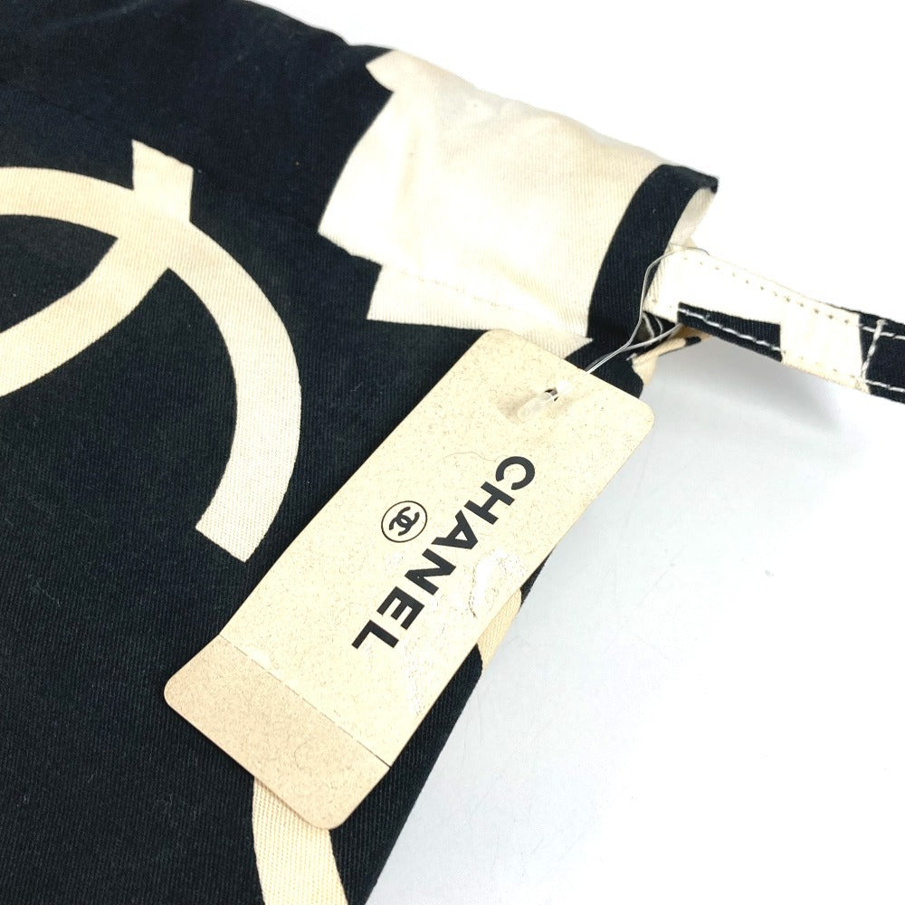 CHANEL CC Coco Mark Drawstring Bag, Shoulder Bag, Cotton, Women's, White