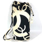 CHANEL CC Coco Mark Drawstring Bag, Shoulder Bag, Cotton, Women's, White