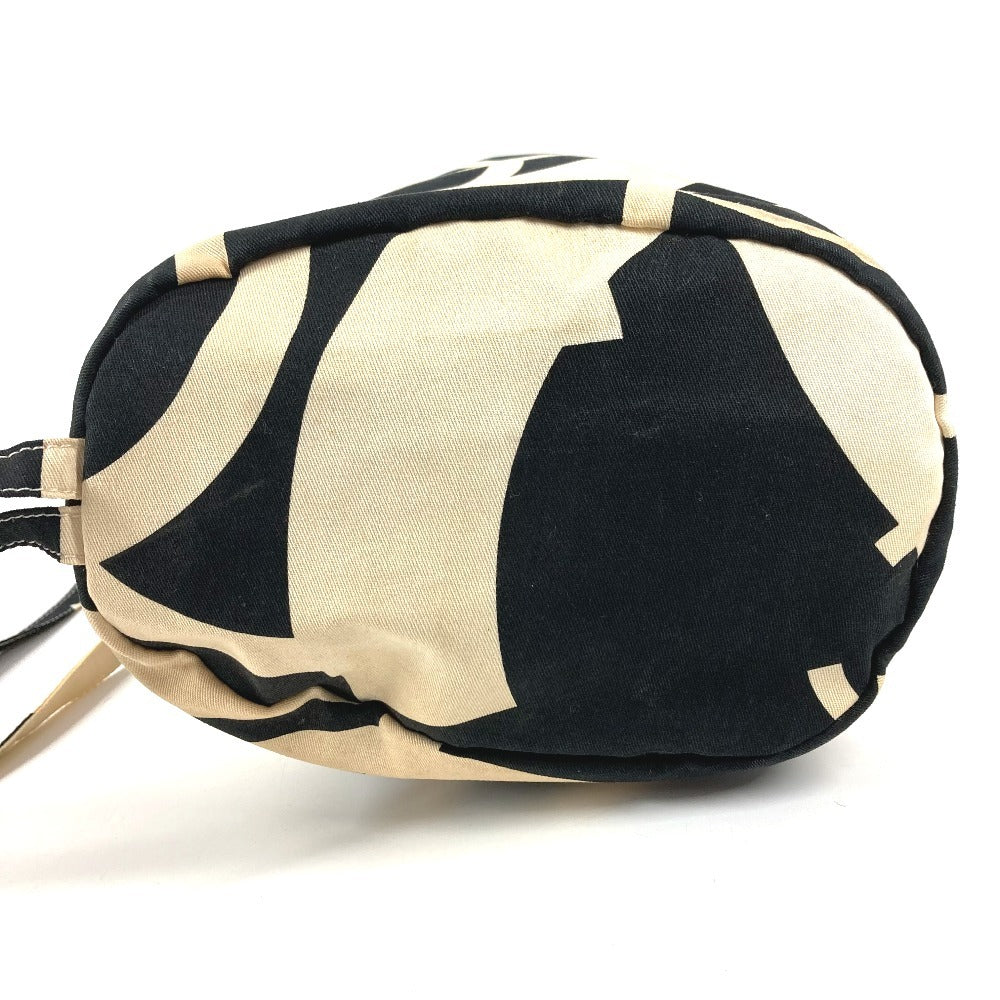 CHANEL CC Coco Mark Drawstring Bag, Shoulder Bag, Cotton, Women's, White