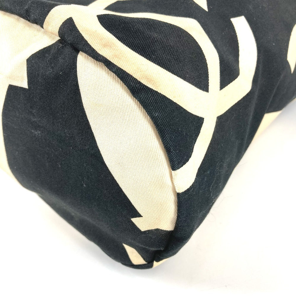 CHANEL CC Coco Mark Drawstring Bag, Shoulder Bag, Cotton, Women's, White