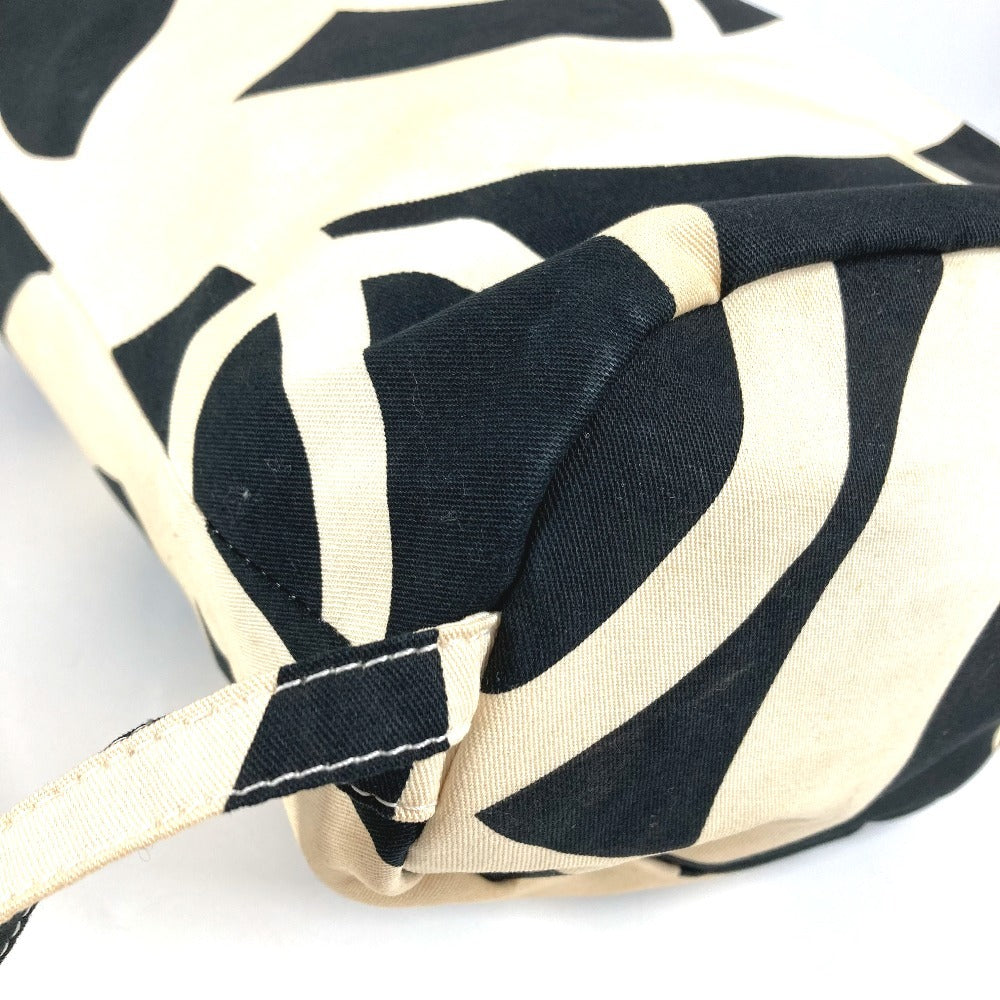 CHANEL CC Coco Mark Drawstring Bag, Shoulder Bag, Cotton, Women's, White