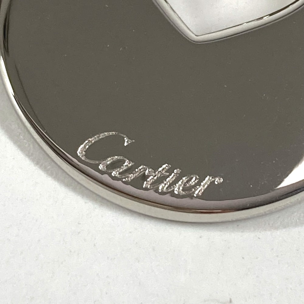 CARTIER ハート ロゴ バッグチャーム キーチェーン キーホルダー メタル ユニセックス シルバー