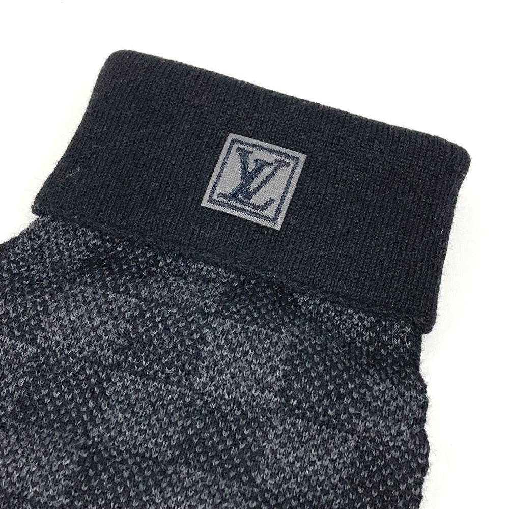 LOUIS VUITTON M70006 ダミエグラフィット ゴン・プティ ダミエ グローブ 手袋 ウール メンズ ブラック