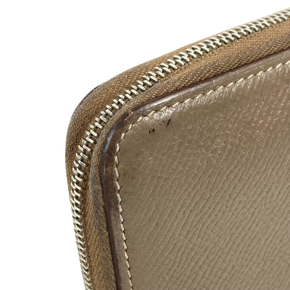 HERMES アザップロング シルクイン アザップロングシルクイン 財布 ロングウォレット ラウンドファスナー 長財布 エプソン ユニセックス エトゥープ グレー