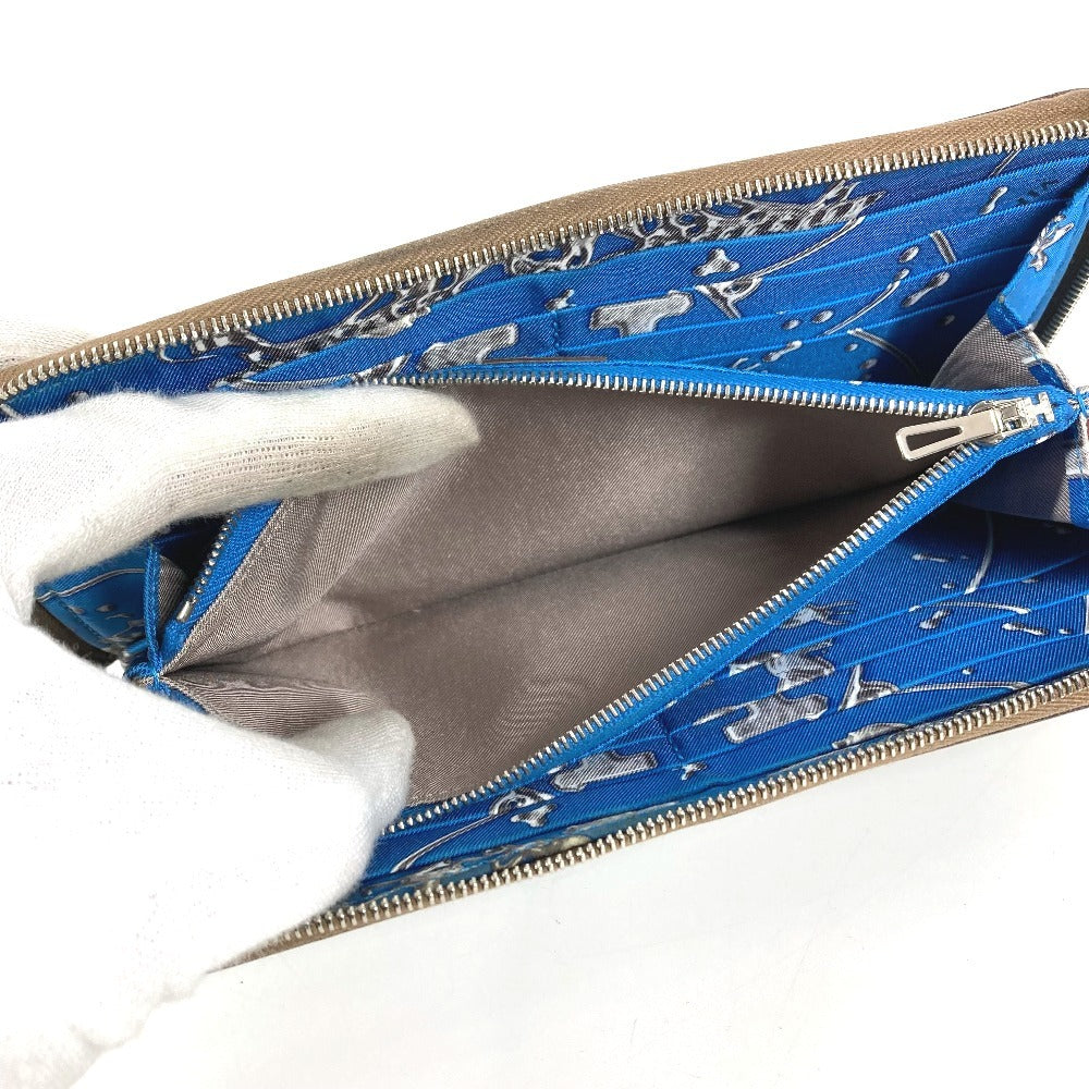 HERMES アザップロング シルクイン アザップロングシルクイン 財布 ロングウォレット ラウンドファスナー 長財布 エプソン ユニセックス エトゥープ グレー