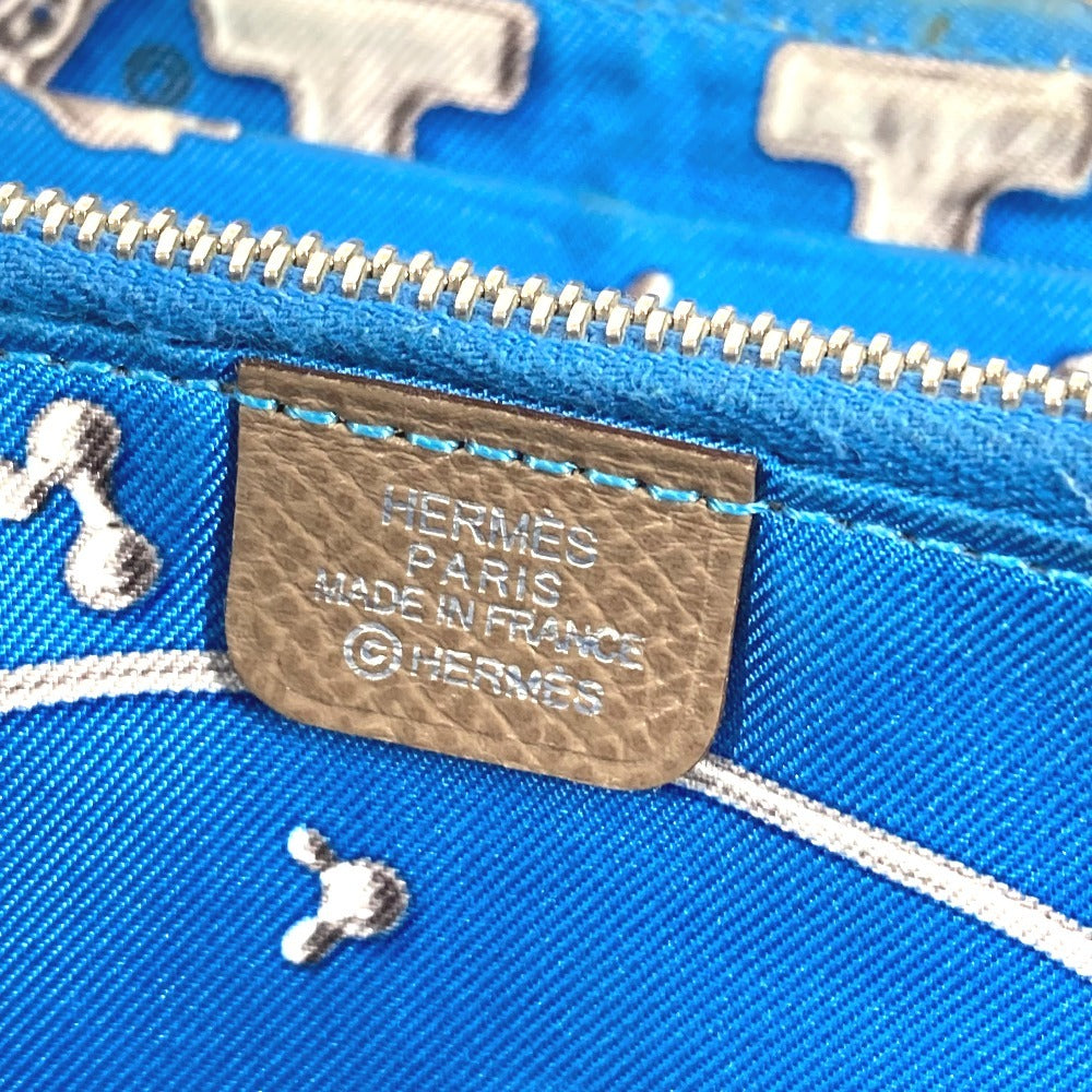 HERMES アザップロング シルクイン アザップロングシルクイン 財布 ロングウォレット ラウンドファスナー 長財布 エプソン ユニセックス エトゥープ グレー