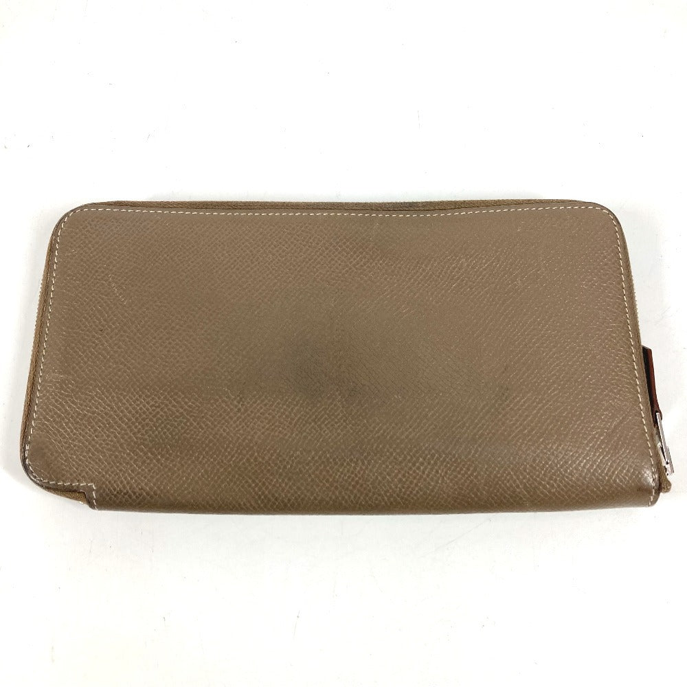 HERMES アザップロング シルクイン アザップロングシルクイン 財布 ロングウォレット ラウンドファスナー 長財布 エプソン ユニセックス エトゥープ グレー