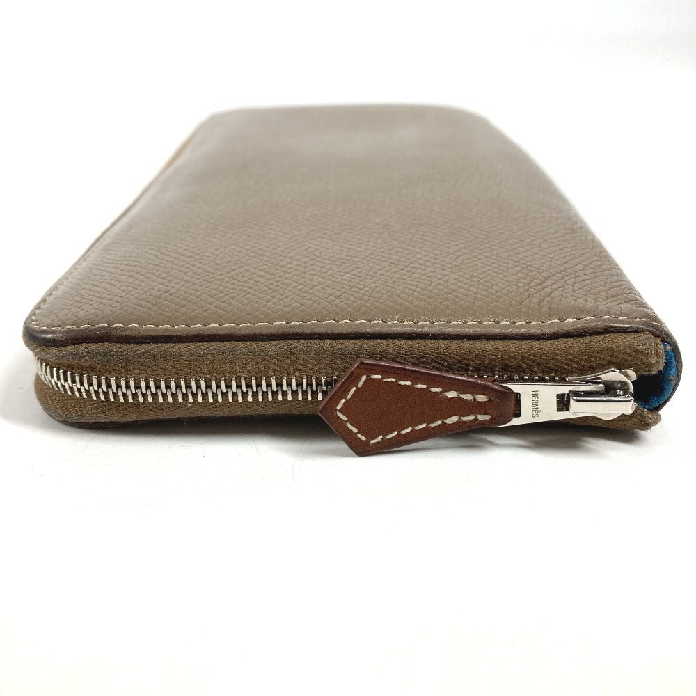 HERMES アザップロング シルクイン アザップロングシルクイン 財布 ロングウォレット ラウンドファスナー 長財布 エプソン ユニセックス エトゥープ グレー