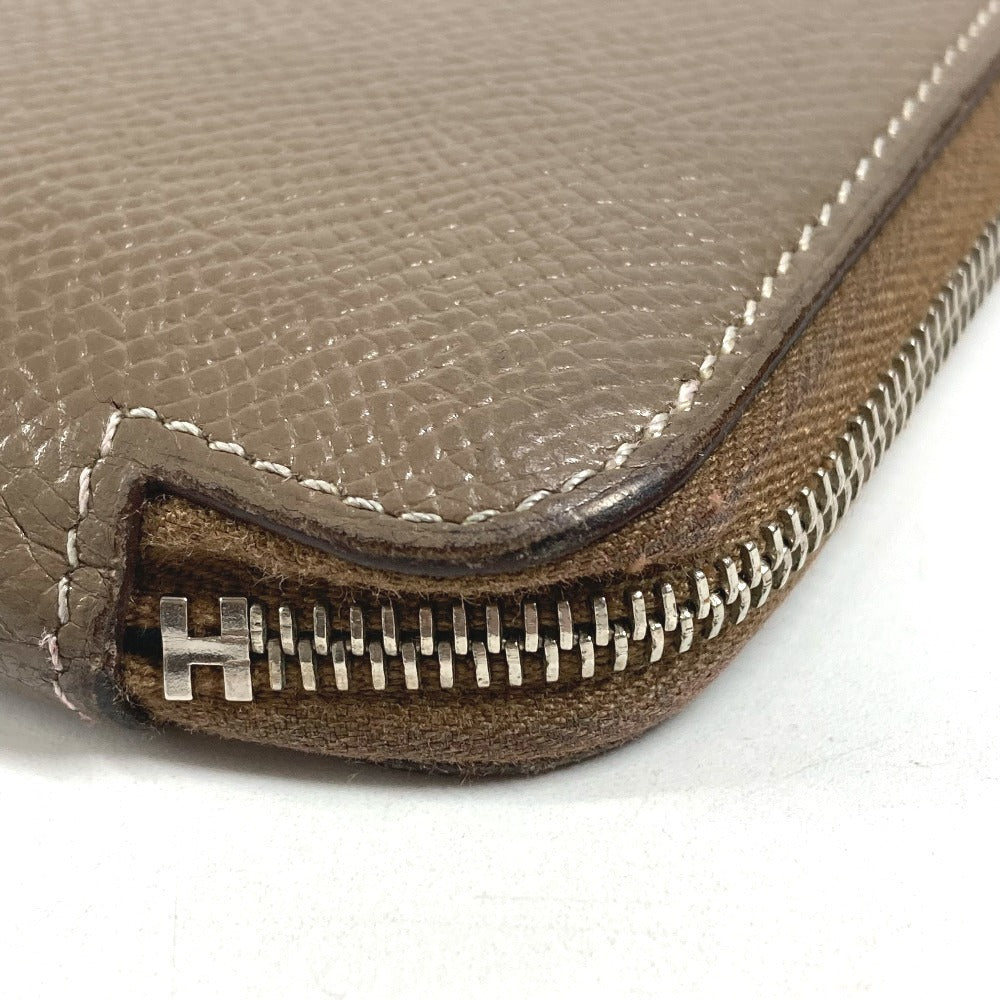 HERMES アザップロング シルクイン アザップロングシルクイン 財布 ロングウォレット ラウンドファスナー 長財布 エプソン ユニセックス エトゥープ グレー