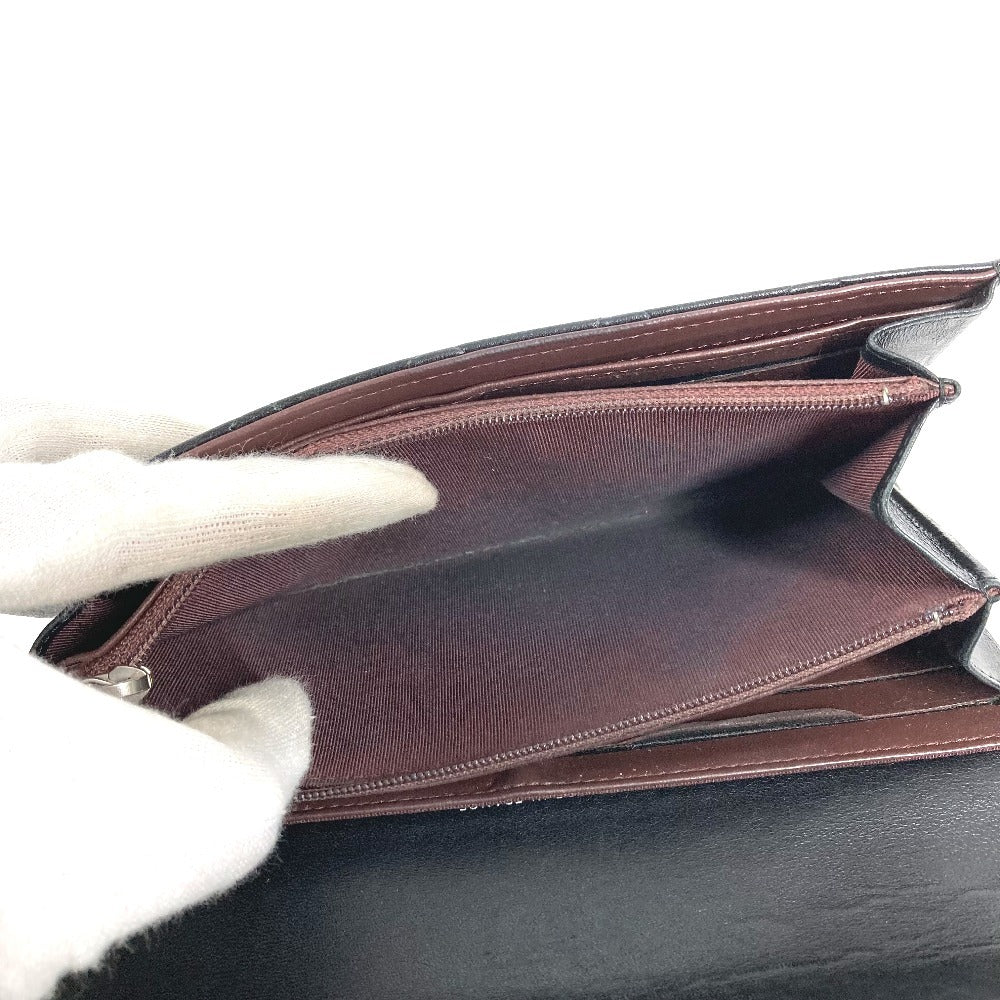 CHANEL CC ココマーク ロゴ マトラッセ キルティング 財布 ロングウォレット フラップ 長財布 ラムスキン ユニセックス ブラック