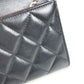 CHANEL CC ココマーク ロゴ マトラッセ キルティング 財布 ロングウォレット フラップ 長財布 ラムスキン ユニセックス ブラック