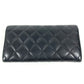 CHANEL CC ココマーク ロゴ マトラッセ キルティング 財布 ロングウォレット フラップ 長財布 ラムスキン ユニセックス ブラック